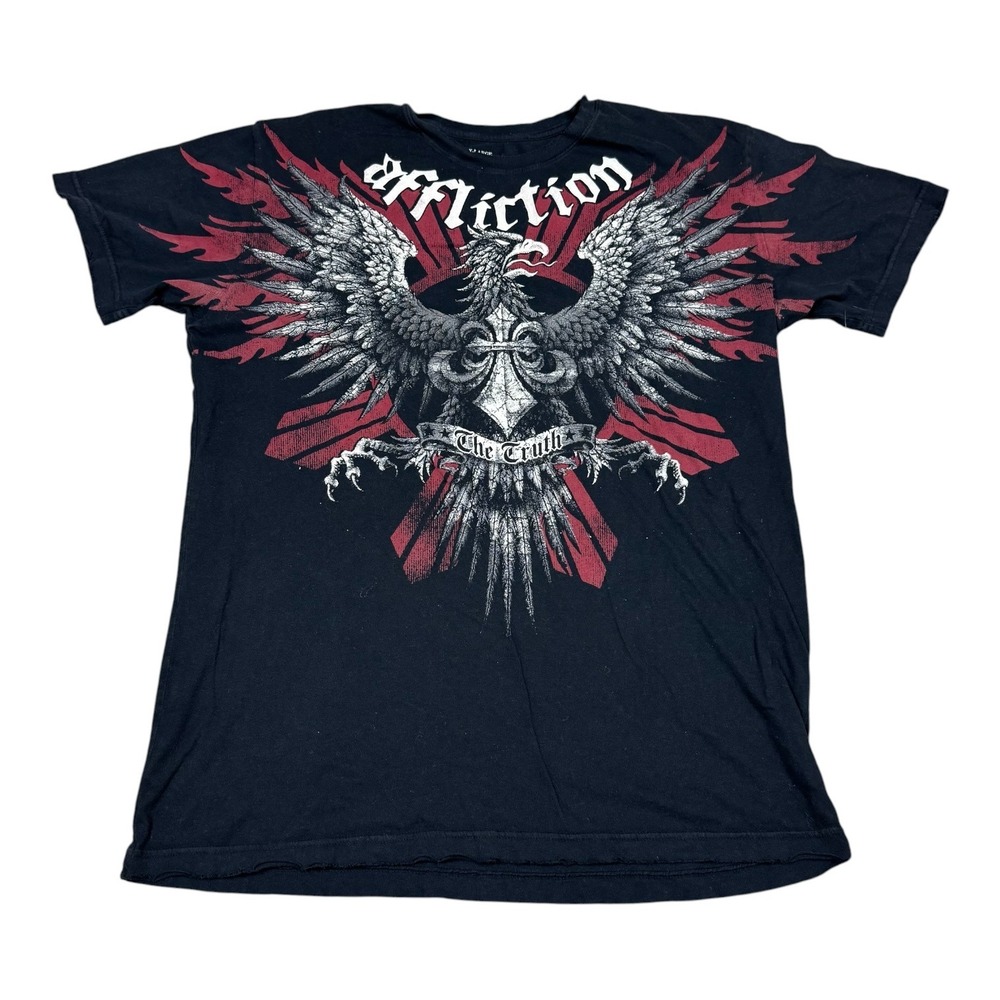 Y2K Affliction Brandon Vera Signature Series Cotton Goth Shirt Men's XL (Fits L)